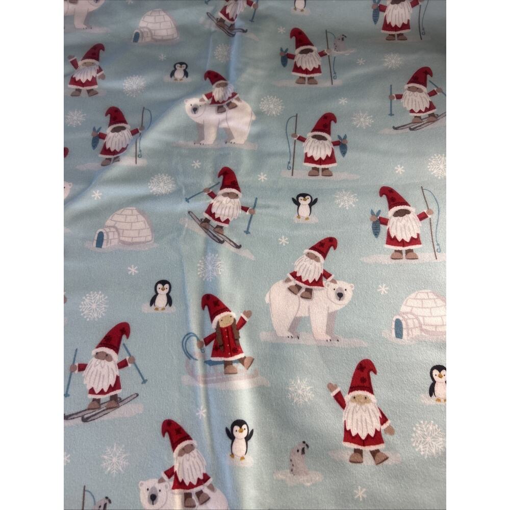 Joann Super Snuggle Flannel Fabric Santa Penguin Polar Bear 92x44 Blue Seal Girl